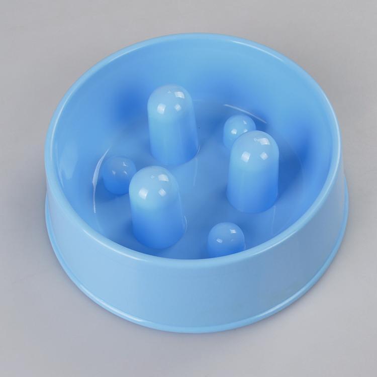 YES4PETS 1 x Medium Pet Anti Gulp Feeder Bowl Dog Cat Puppy slow food Interactive Dish Blue