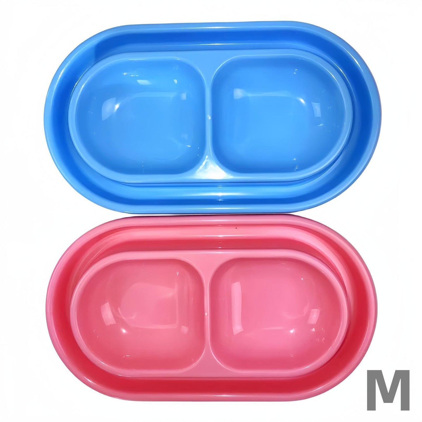 YES4PETS 2 x Medium Anti-Ant Pet Plastic Rabbit Dog Feeding Bowls Cat Rabbit Guinea Pig Feeder