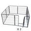 YES4PETS 16 Panels 80 cm Heavy Duty Pet Dog Puppy Cat Rabbit Exercise Playpen Fence