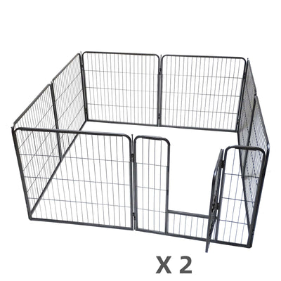 YES4PETS 16 Panels 80 cm Heavy Duty Pet Dog Puppy Cat Rabbit Exercise Playpen Fence