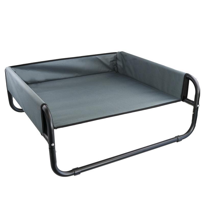 Grey / Black Large Dog Walled Suspension Trampoline Hammock Bed 85 x 85 x 33 cm