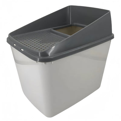 XL Top Entry Cat Litter Box No Mess Large Enclosed Covered Kitty Tray