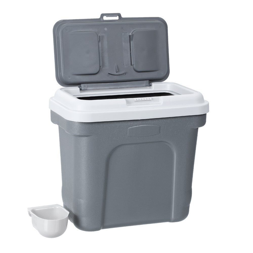 Grey dog food container best sale