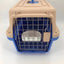 YES4PETS Medium Dog Cat Crate Pet Rabbit Carrier Airline Cage With Bowl & Tray-Blue