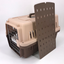 YES4PETS Medium Dog Cat Crate Pet Rabbit Carrier Airline Cage With Bowl & Tray-Brown