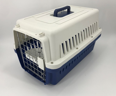 YES4PETS Medium Dog Cat Crate Pet Carrier Airline Cage With Bowl & Tray-Navy