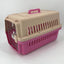 YES4PETS Medium Dog Cat Crate Pet Carrier Airline Cage With Bowl & Tray-Pink