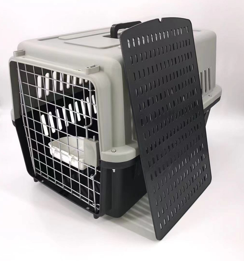 YES4PETS Large Dog Cat Crate Pet Carrier Rabbit Airline Cage With Tray And Bowl