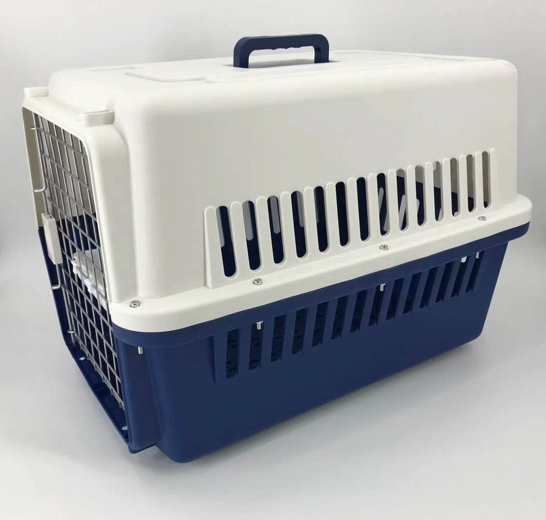 YES4PETS Large Dog Cat Crate Pet Carrier Airline Rabbit Cage With Tray And Bowl