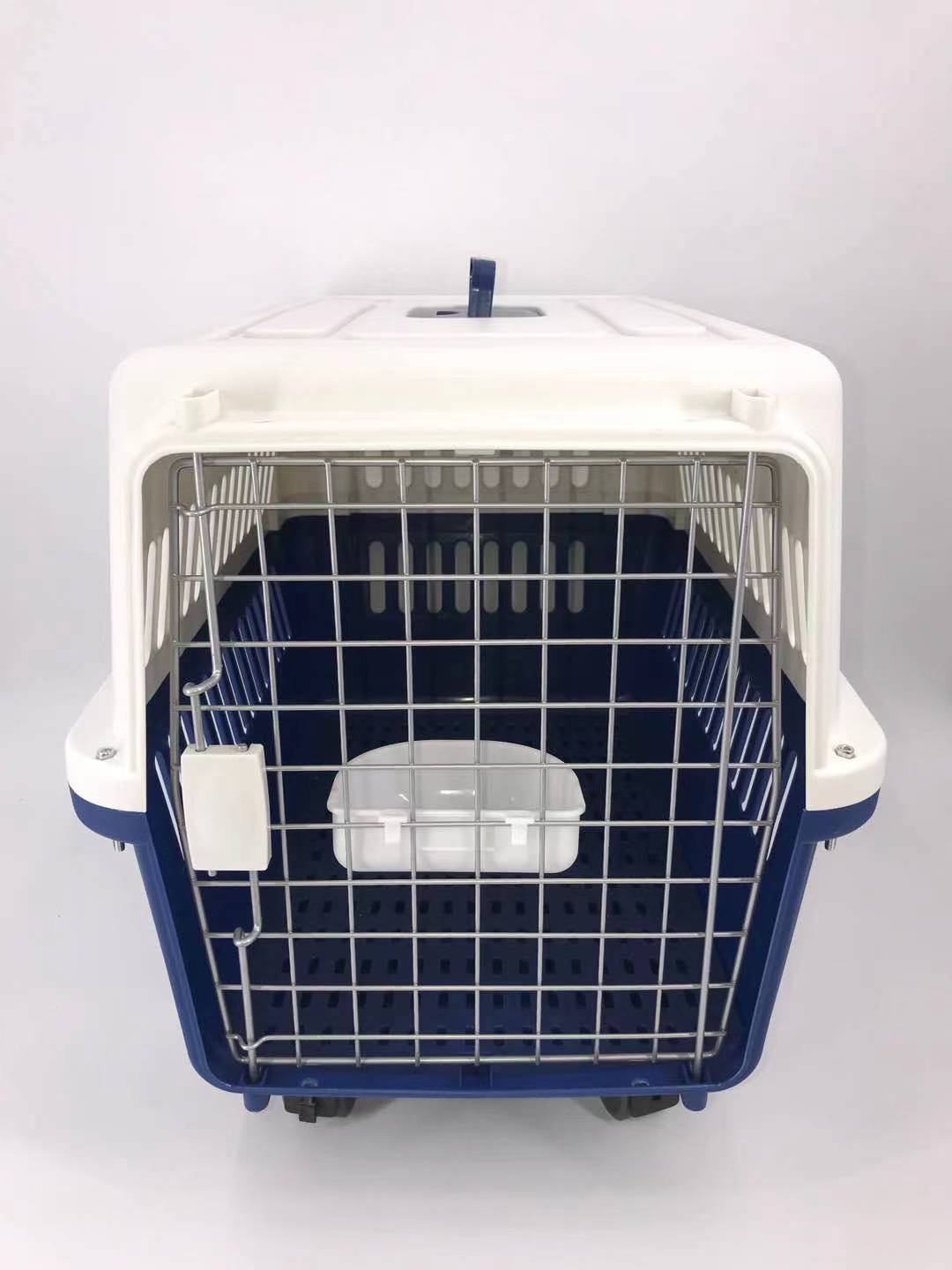 YES4PETS Large Dog Cat Crate Pet Carrier Airline Rabbit Cage With Tray And Bowl