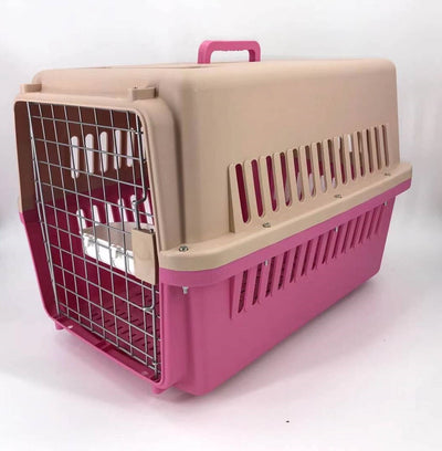 YES4PETS Large Dog Cat Crate Pet Carrier Airline Rabbit Cage With Tray And Bowl