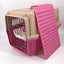 YES4PETS Large Dog Cat Crate Pet Carrier Airline Rabbit Cage With Tray And Bowl