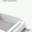 YES4PETS Large Cat Litter Tray Box Kitty Toilet with Rack Scoop Drawer-Style Cleaning Box White