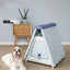 YES4PETS Small Foldable Plastic Pet Dog Puppy Cat House Kennel Blue