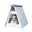 YES4PETS Small Foldable Plastic Pet Dog Puppy Cat House Kennel Blue