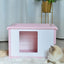 YES4PETS Small Plastic Pet Dog Puppy Cat House Kennel Pink