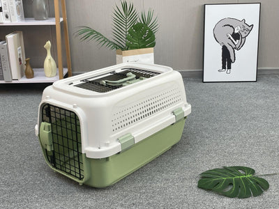 YES4PETS Small Dog Cat Rabbit Crate Pet Kitten Carrier Parrot Cage Green