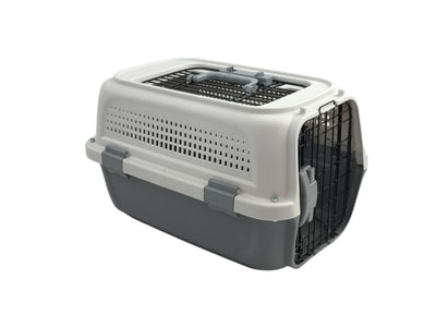 YES4PETS Small Dog Cat Rabbit Crate Pet Kitten Carrier Parrot Cage Grey