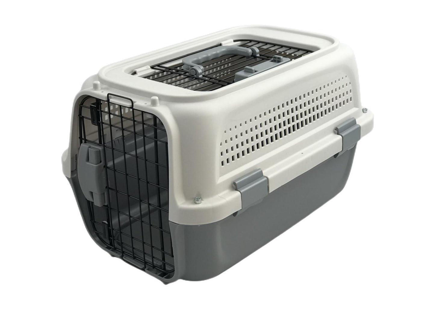 YES4PETS Small Dog Cat Rabbit Crate Pet Kitten Carrier Parrot Cage Grey