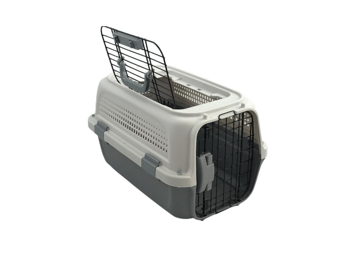 YES4PETS Medium Dog Cat Rabbit Crate Pet Kitten Carrier Parrot Cage Grey