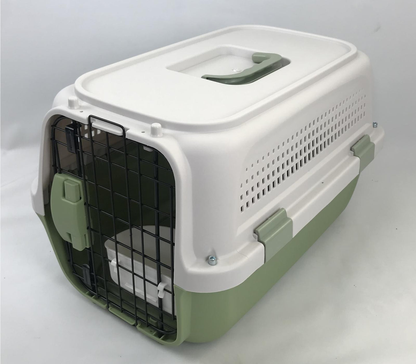 YES4PETS Medium Dog Cat Rabbit Crate Pet Kitten Carrier Parrot Cage Grey