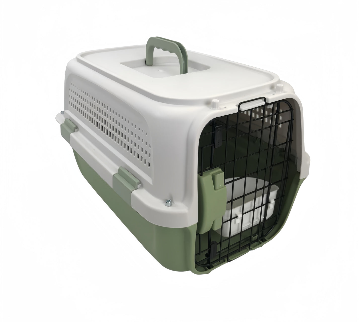 YES4PETS Medium Dog Cat Rabbit Crate Pet Kitten Carrier Parrot Cage Grey