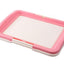 YES4PETS Large Portable Dog Potty Training Tray Pet Puppy Toilet Trays Loo Pad Mat Pink