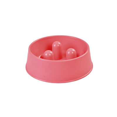 YES4PETS 1 x XL Pet Anti Gulp Feeder Bowl Dog Cat Puppy slow food Interactive Dish Pink