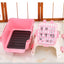 YES4PETS Small Dog Cat Crate Pet Carrier Rabbit Guinea Pig Cage With Tray-Pink