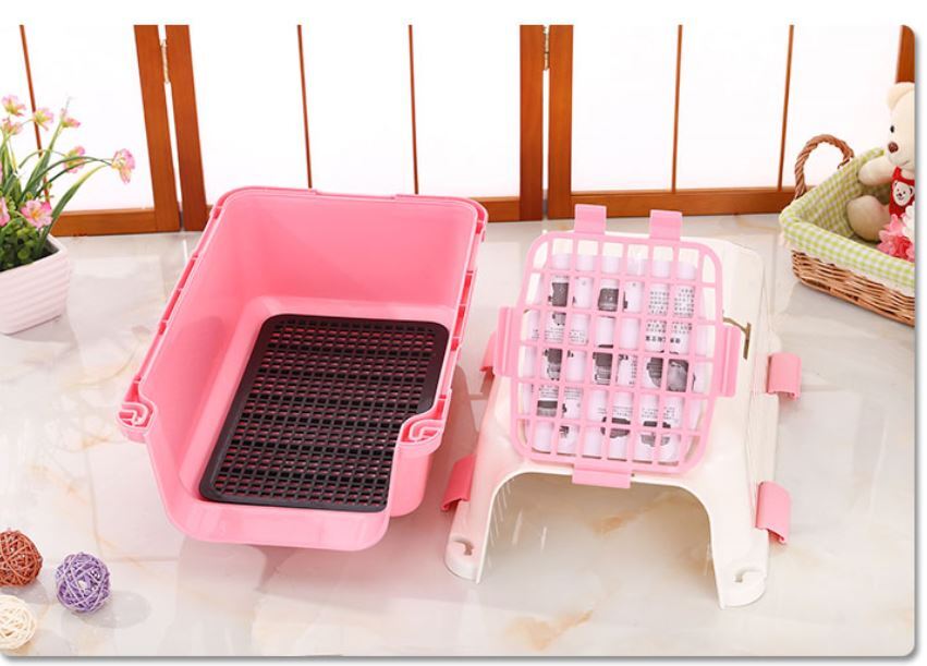 YES4PETS Small Dog Cat Crate Pet Carrier Rabbit Guinea Pig Cage With Tray-Pink