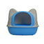 YES4PETS Large Hooded Cat Toilet Litter Box Tray House With Scoop Blue