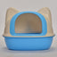 YES4PETS Medium Hooded Cat Toilet Litter Box Tray House With Scoop Blue