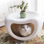 YES4PETS Cat Kitten Bed Cave Small Dog House Kennel Plastic Pet Pod Bedding Igloo White