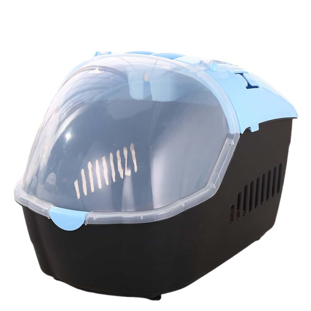 YES4PETS Small Portable Travel Dog Cat Crate Pet Carrier Cage Comfort With Mat-Blue