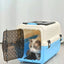 YES4PETS Medium Dog Cat Crate Pet Rabbit Carrier Travel Cage With Tray & Window Blue