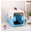 YES4PETS Medium Portable Plastic Dog Cat Pet Pets Carrier Travel Cage With Tray-Blue