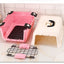 YES4PETS Medium Portable Plastic Dog Cat Pet Pets Carrier Travel Cage With Tray-Pink