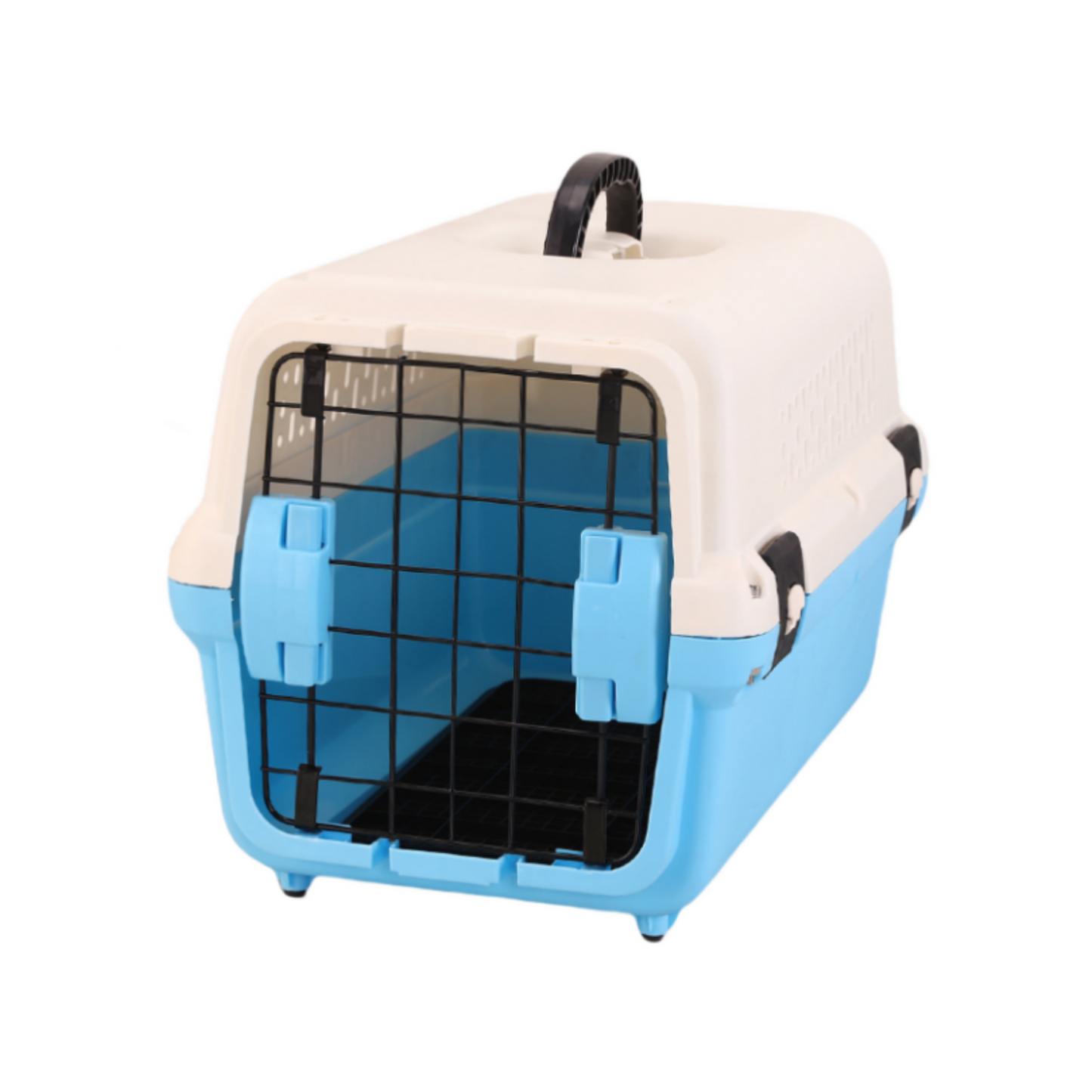 YES4PETS Portable Plastic Dog Cat Pet Pets Carrier Travel Cage With Tray-Blue