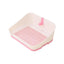 YES4PETS Medium Portable Dog Potty Training Tray Pet Puppy Toilet Trays Loo Pad Mat With Wall Pink