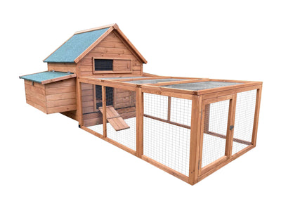 YES4PETS XL Chicken Coop Rabbit Hutch Ferret Cage Hen Chook Cat Kitten House With Run