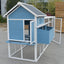 YES4PETS 371 cm Blue XXL Chicken Coop Rabbit Guinea Pig Hutch Ferret Hen Cat Kitten House