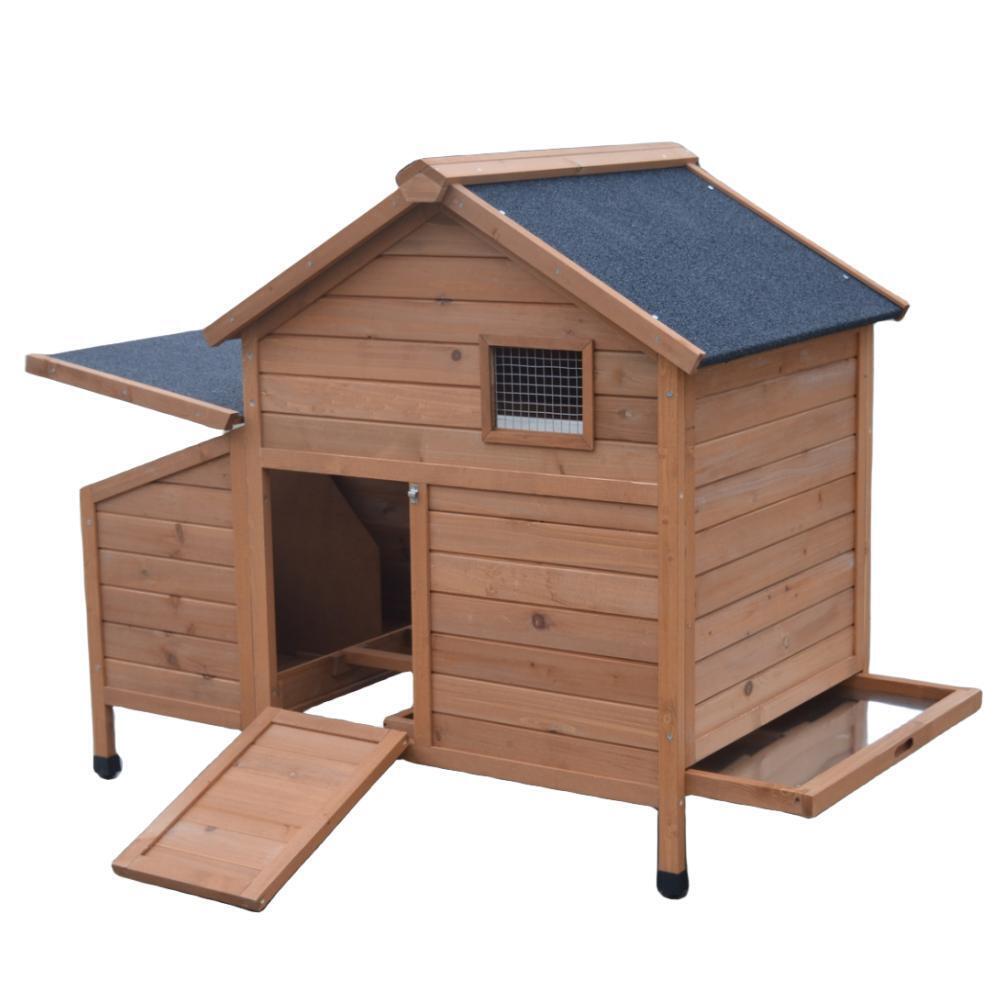 YES4PETS Brown Chicken Coop Rabbit Hutch Cat Cage Hen Chook House