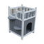 YES4PETS Cat Shelter Condo with Escape Door Rabbit Kitty House Cave