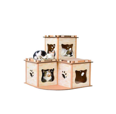 YES4PETS Cat Cardboard House Tower Condo Scratcher Pet Post Pad Mat Furniture