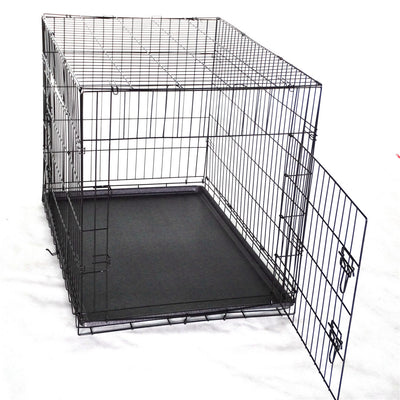 YES4PETS 24' Collapsible Metal Dog Puppy Crate Puppy Cage Cat Rabbit Carrier