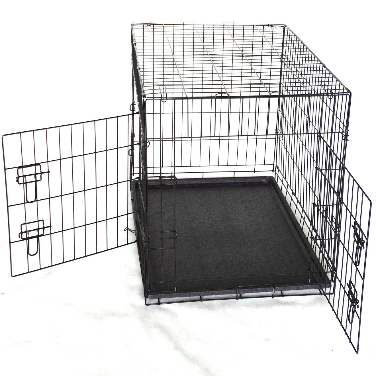 YES4PETS 24' Collapsible Metal Dog Puppy Crate Puppy Cage Cat Rabbit Carrier