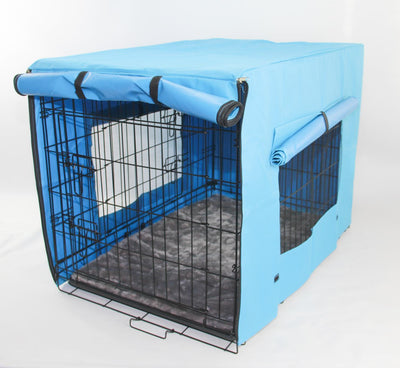 36' Portable Foldable Dog Cat Rabbit Collapsible Crate Pet Cage with Cover Mat