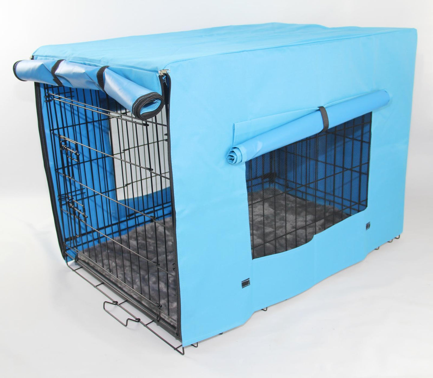 36' Portable Foldable Dog Cat Rabbit Collapsible Crate Pet Cage with Cover Mat