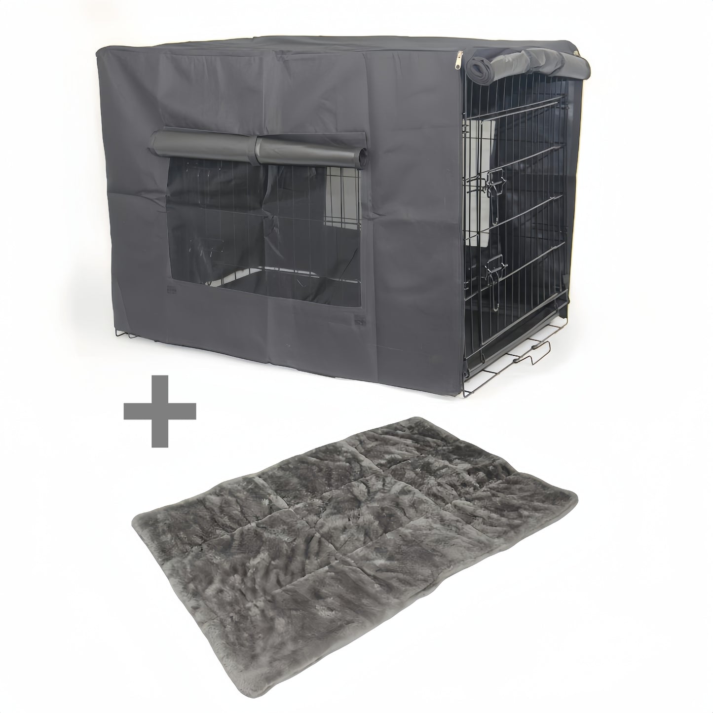 YES4PETS 48' Portable Foldable Dog Cat Rabbit Collapsible Crate Pet Cage Cover Mat