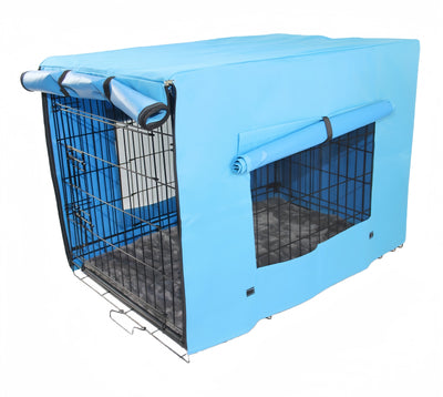 YES4PETS 48' Portable Foldable Dog Cat Rabbit Collapsible Crate Pet Cage with Cover Mat